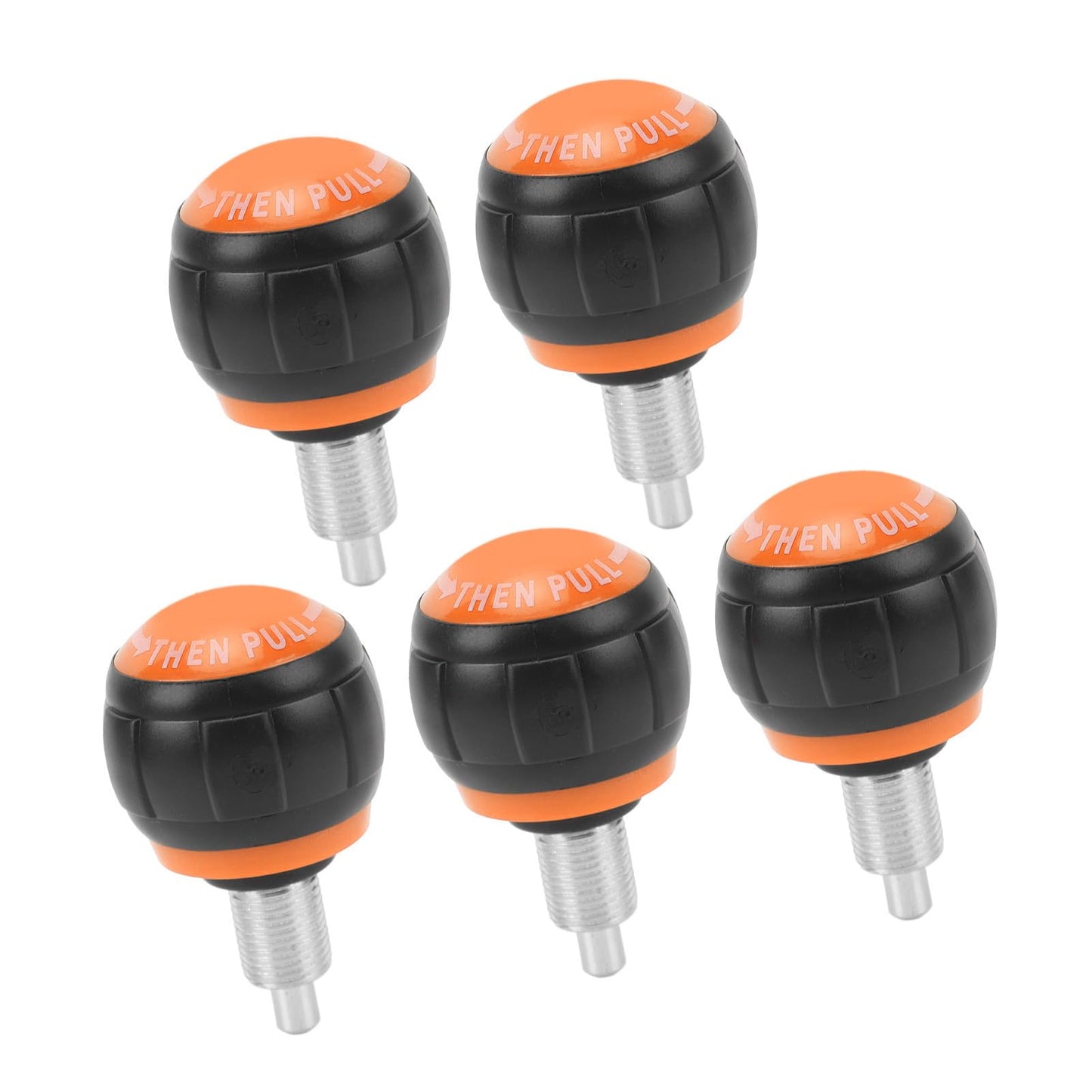 ZAWELIYO Universal Exercise Adjustment Knob Set Smooth Fast Release Versatile Solution for Home Gym Fitness Equipment (Black and Orange)