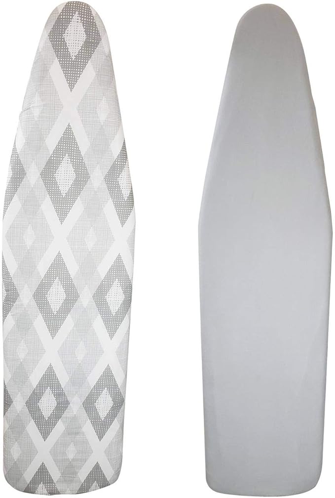 HOMZ Premium Standard Width Ironing Board Cover and Pad, Light Blue Solid