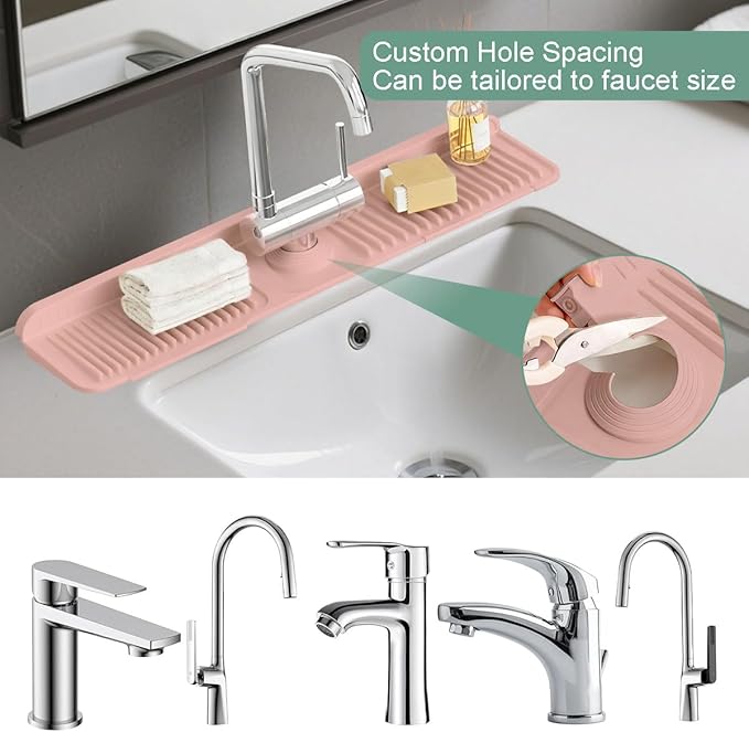 24 Inch Upgraded Draining Mat Folding faucet Mat