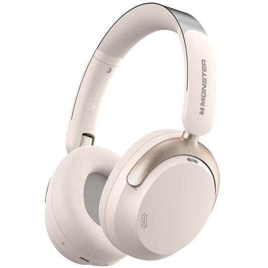 Monster Persona 3rd ANC Wireless Headphones, Noise Cancelling Headphones with Bluetooth 5.4, Foldable Lightweight Over Ear Headphone, Clear Talk, 70H Playtime, Dual Device Pairing, Comfort Fit, White