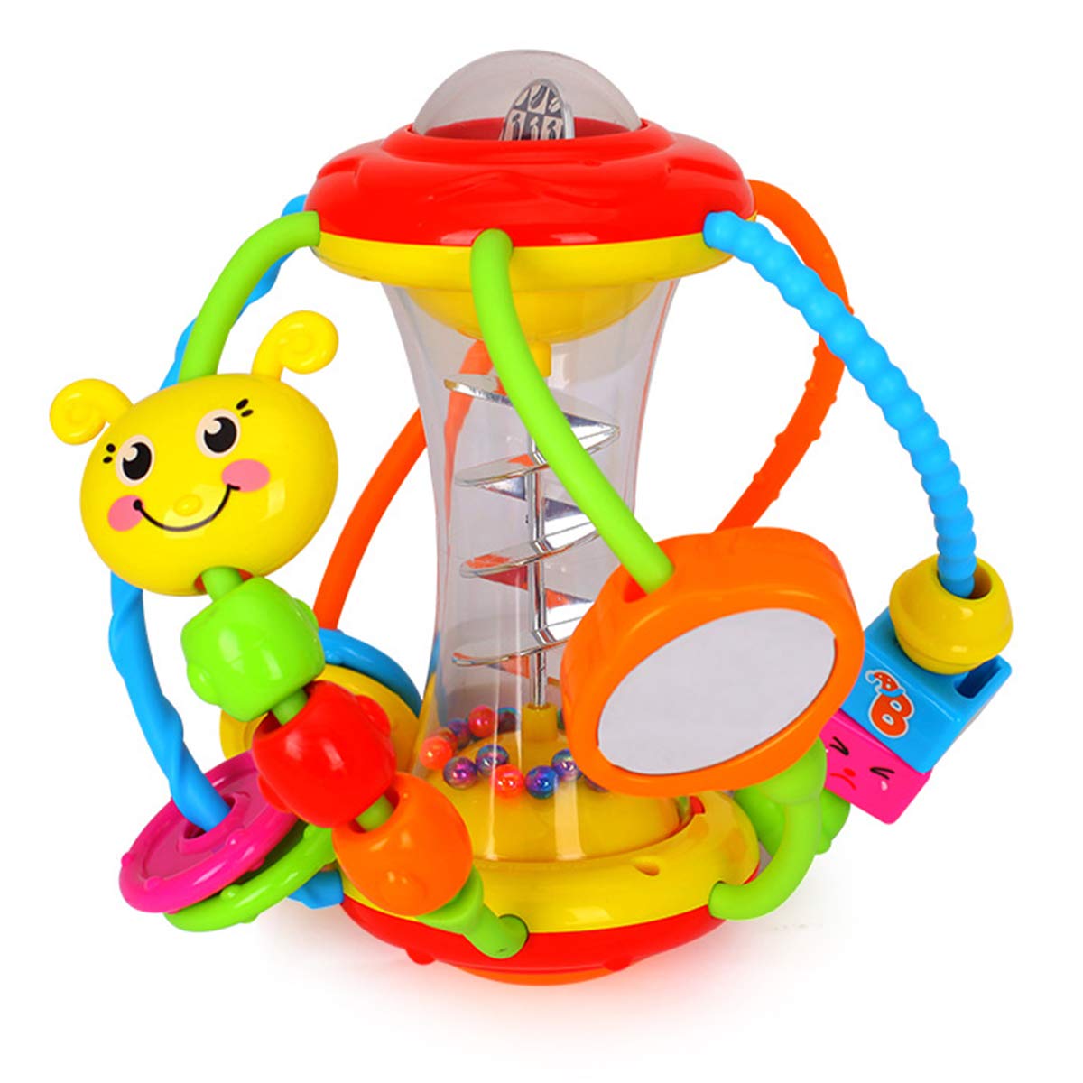 HOLA Baby Toys 0-6 Months Baby Rattle Toys Set Activity Ball, Baby Toys 6 Months Plus Shaker Grab Spin Early Education Learning Sensory Toy, Gift for 3 6 9 12 Months Newborn Babies Toddler Boys Girls