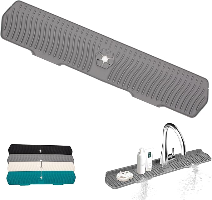 Kitchen Sink Faucet Mat, 90° Foldable Faucet Mat