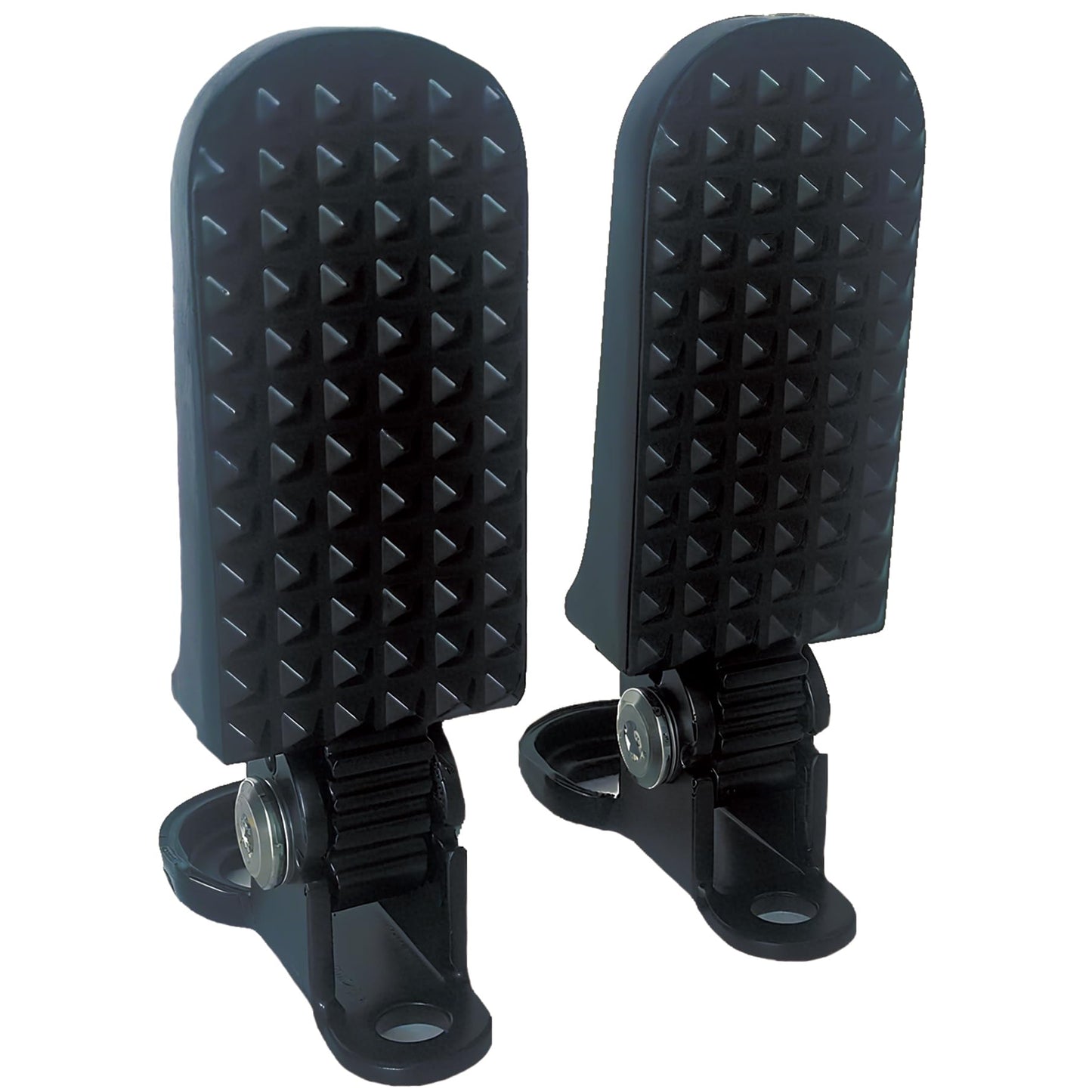 2PCS Foldable Bike Pegs – Round Hole Rear Pedals for E-Bike, Mountain Bike & Folding Bicycle – Non-Slip, Durable & Space-Saving (Black)