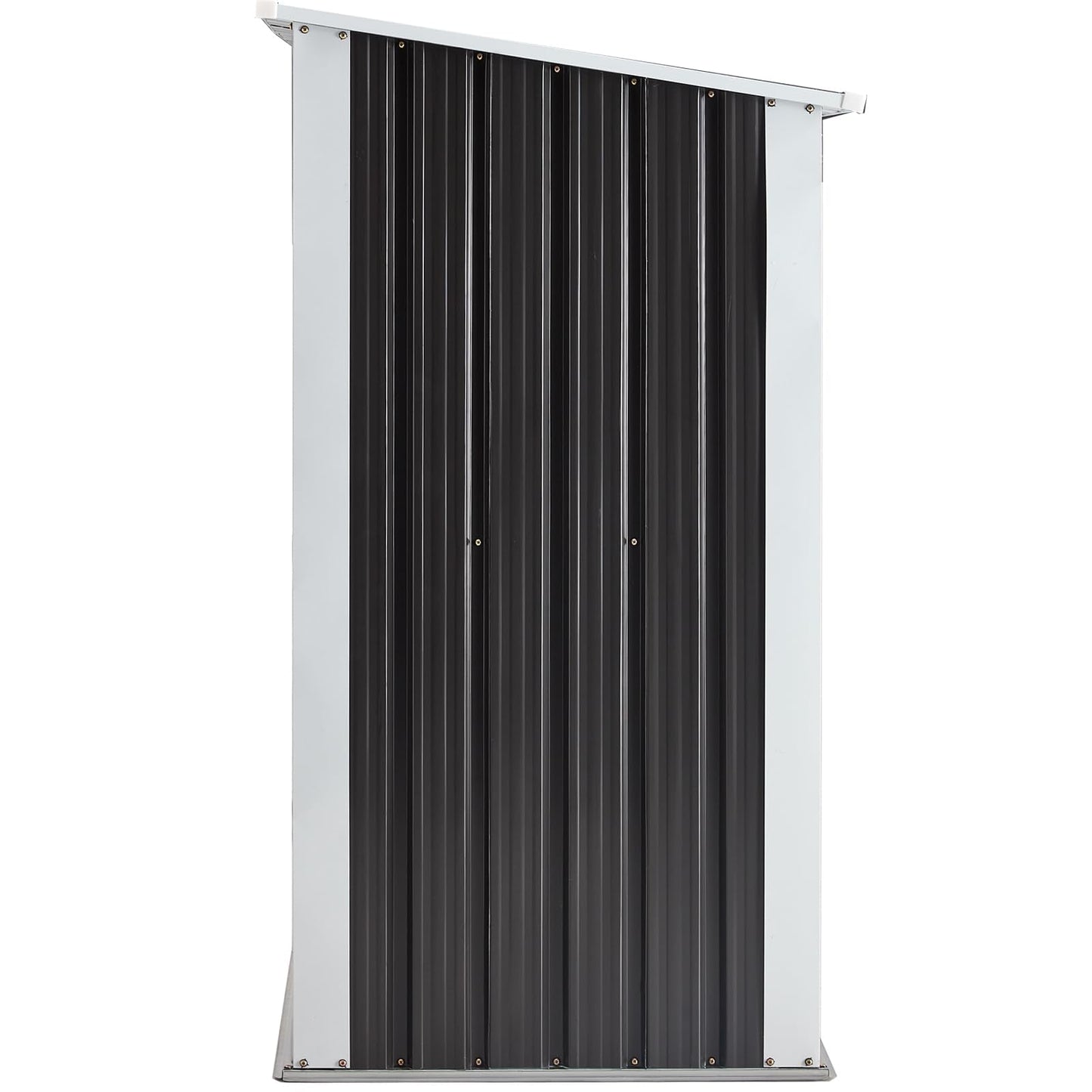 YOPTO 68" Galvanized Steel Firewood Rack,Log Holder with Roof,Storage Shed w/Vents,Backyard Garden Patio Porch for Shovels,Umbrellas,Antennas,Escalators,Dark Gray