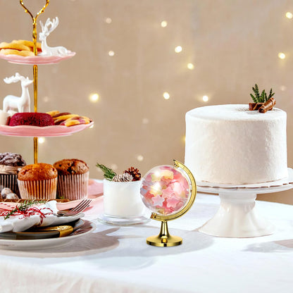 SHOWERORO Clear Plastic Candy Box 4.72X2.76X2.76 Inches Mini Globe Candy Container for Wedding Party Favors Christmas Event Decorations