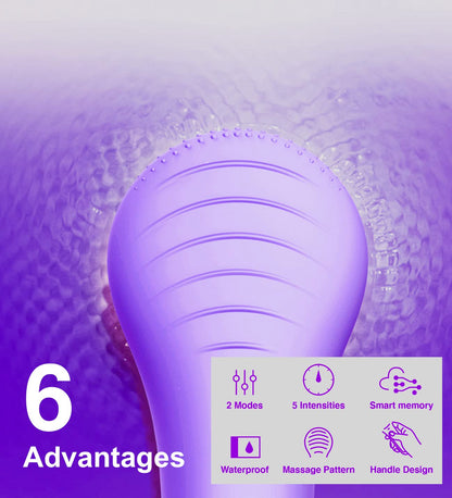 NågraCoola Electric Facial Cleansing Brush - Waterproof and Rechargeable, Exfoliates, Cleanses and Massages Skin - Light Blue