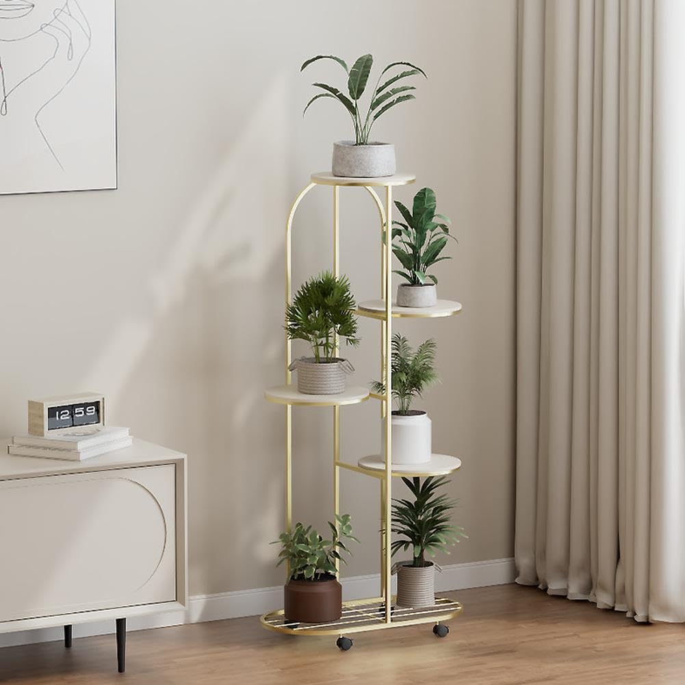 Gigicloud Metal Plant Stand, Multi-Layer Indoor Flower Stand - Corner Plant Shelf Flower Pot Holder Tall Planter Holder Plant Shelf Rack For Patio Living Room Balcony Office