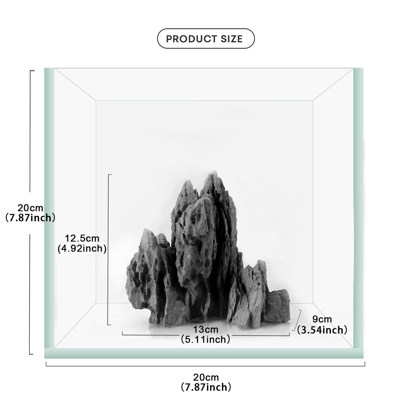 FZONE Aquarium Rocks Aquascaping, Micro Resin Seiryu Rock for Aquascaping