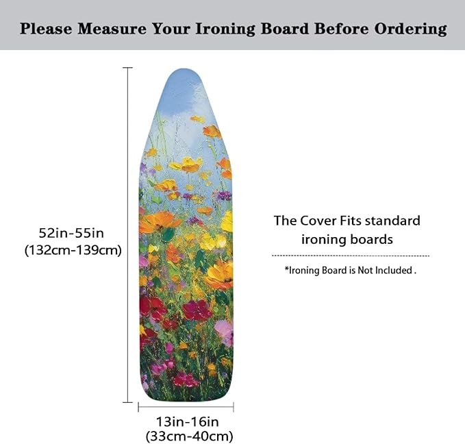 Color Floral Art Print Ironing Board Cover 15X54“