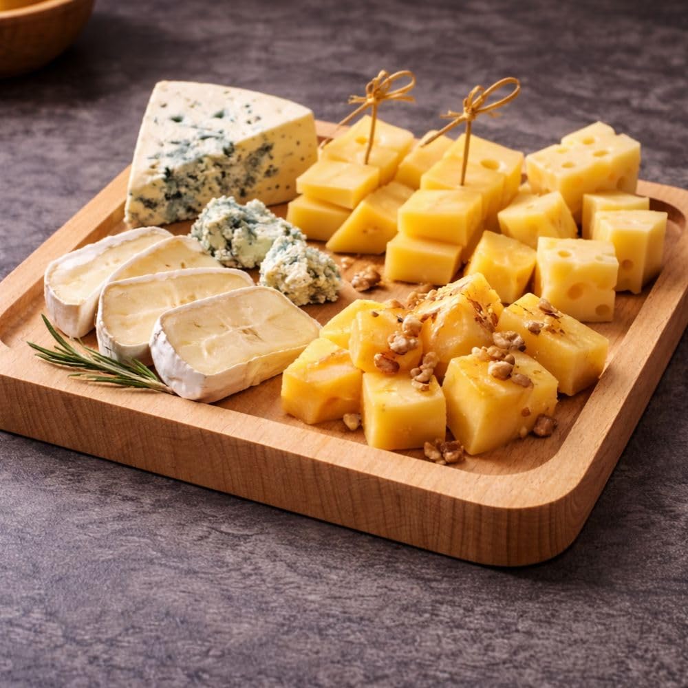 JO! Small Glass Bowls Set with Wooden Serving Tray - Set of 9 Mini Glass Dipping Bowls (1 oz) with Charcuterie Board - Ideal for Party, Snacks and Condiment - Dishwasher & Microwave Safe