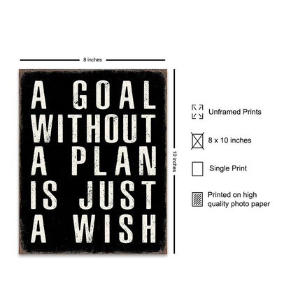 Motivational Wall Art & Decor - Inspirational Quotes Wall Art - Positive Quotes Wall Decor - Success Saying - Home Office Decor - Motivational poster for Men Women Entrepreneur Yellowbird Art & Design