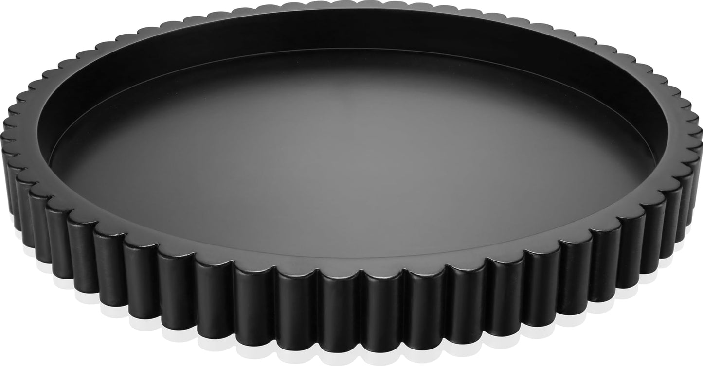 Handmade 12in Decorative Tray for Coffee Table Tray Decor, Black Wooden Decorative Round Tray for Kitchen, Living Room, Home Decor