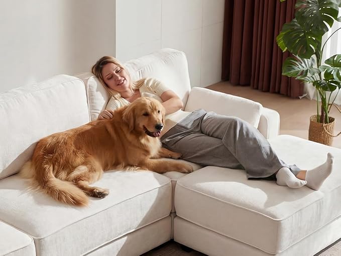 Vipbear 120" Oversized Modular Sectional Sofa, L Shaped Couch Set