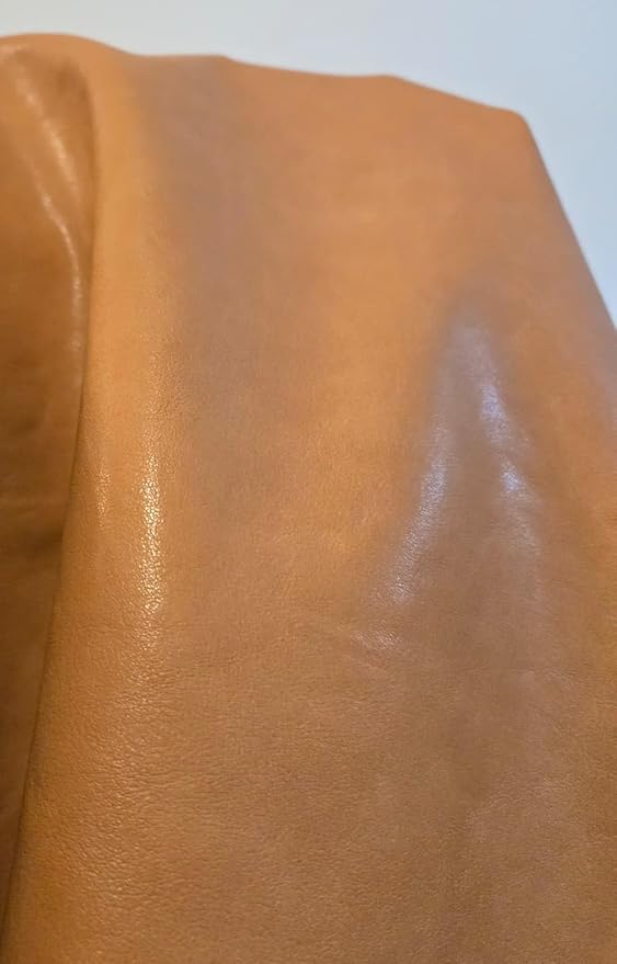 Camel Soft Faux Leather Fabric PU Leather by The Yard Synthetic Pleather 0.9 mm