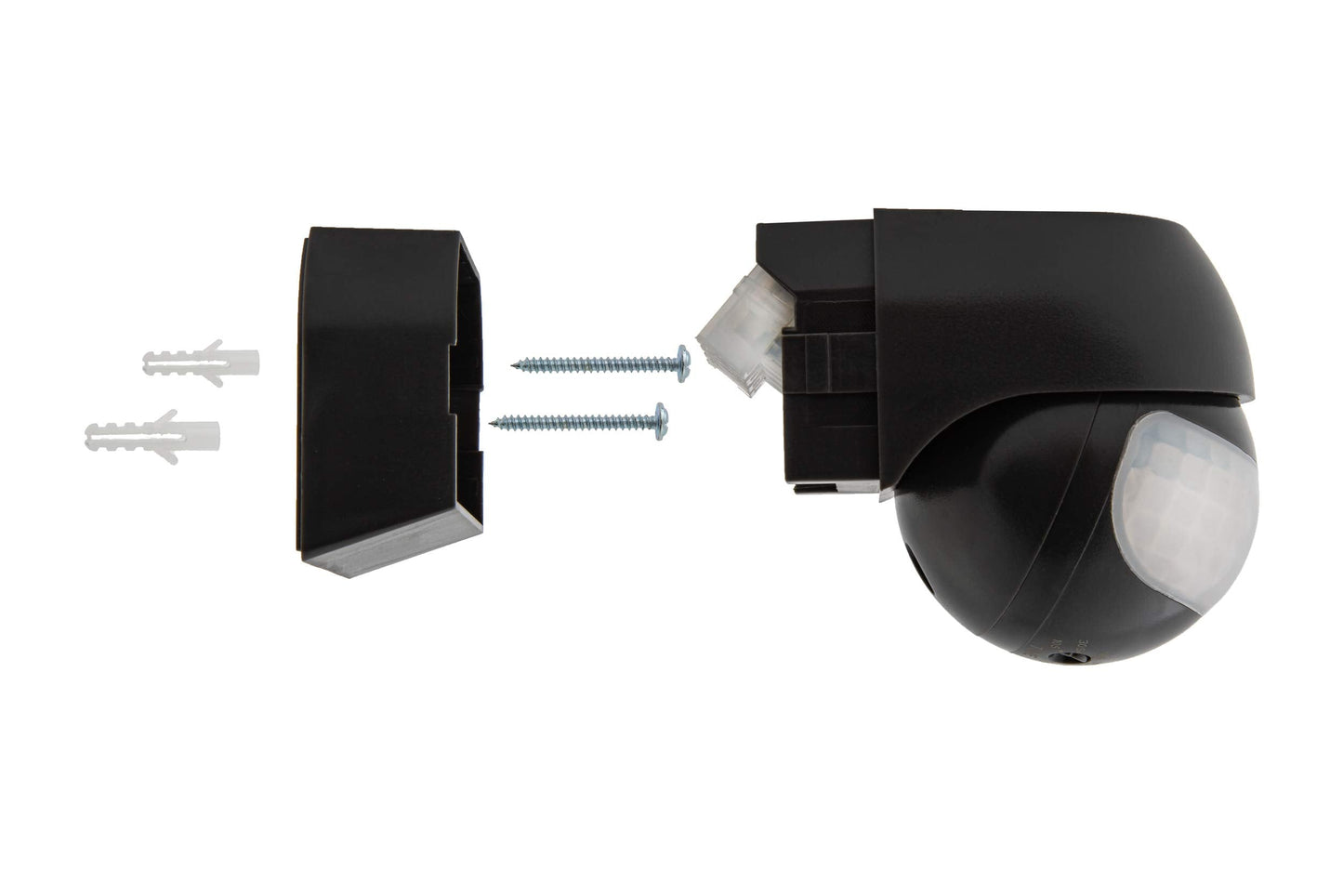 HUBER Motion 3LV Compact Infrared Motion Sensor 180° IP44 I 12-24V AC DC Potential Free Contact Motion Sensor LED Suitable Horizontal/Vertical Adjustable Anthracite