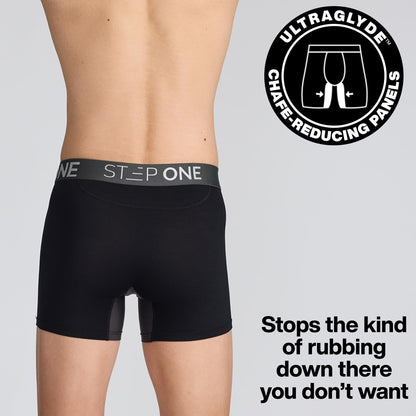 STEP ONE Mens Underwear Trunk Briefs, 1 Pair, Underwear for Men, Moisture Wicking, 3D Pouch + No Ride Up Trunk Briefs for Men