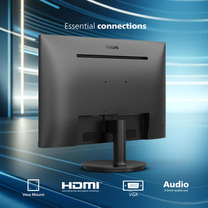 Philips 221V8LB 22 inch Class Thin Full HD (1920 x 1080) Monitor, 100Hz Refresh Rate, VESA, HDMI x1, VGA x1, LowBlue Mode, Adaptive Sync, 4 Year Advance Replacement Warranty