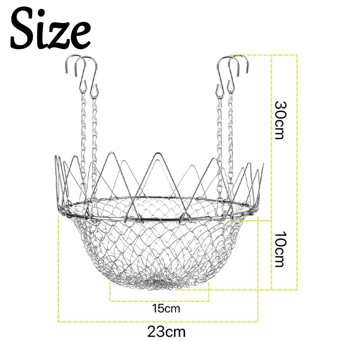 Adjustable Planter Insert, Heavy-Duty Rustproof Stainless Steel Plant Riser for Large Pots, Outdoor and Indoor Flower Pot Filler with Chains, Decorative Plant Elevator for Home Patio Balcony Garden