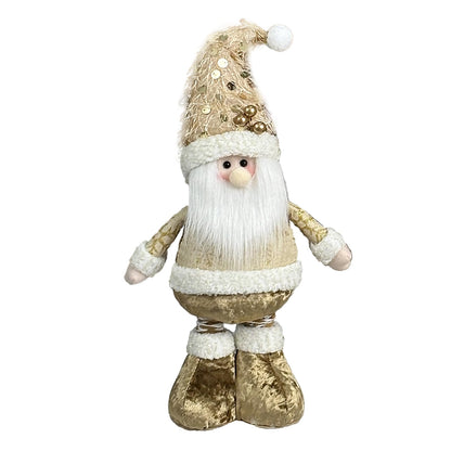 Starsouce Christmas Plush Decorations Xmas Festive Snowman Reindeer Santa Figurines Indoor Ornaments Mantel Fireplace Tabletop Tree Hanging Decoration Holiday Home Decor