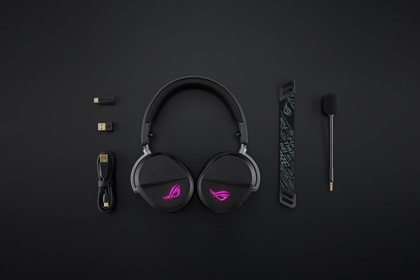 ASUS ROG Pelta Wireless Gaming Headset with Detachable Mic – Tri-Mode (BT, 2.4GHz, USB-C) 50mm Titanium-Plated Drivers, 70Hr Battery, Ergonomic, Lightweight, for PC, PS5, PS4, Switch, Mobile - Black