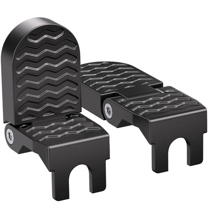 TOBWOLF 2PCS E-Bike U Slot Rear Pedals, 15MM Aluminium Bicycle Foot Peg, Non-Slip Ebike Foot Pegs for Passenger, Folding Rear Bicycle Footrest Pedals for E-Bike, Mountain Bike, Folding Bicycle