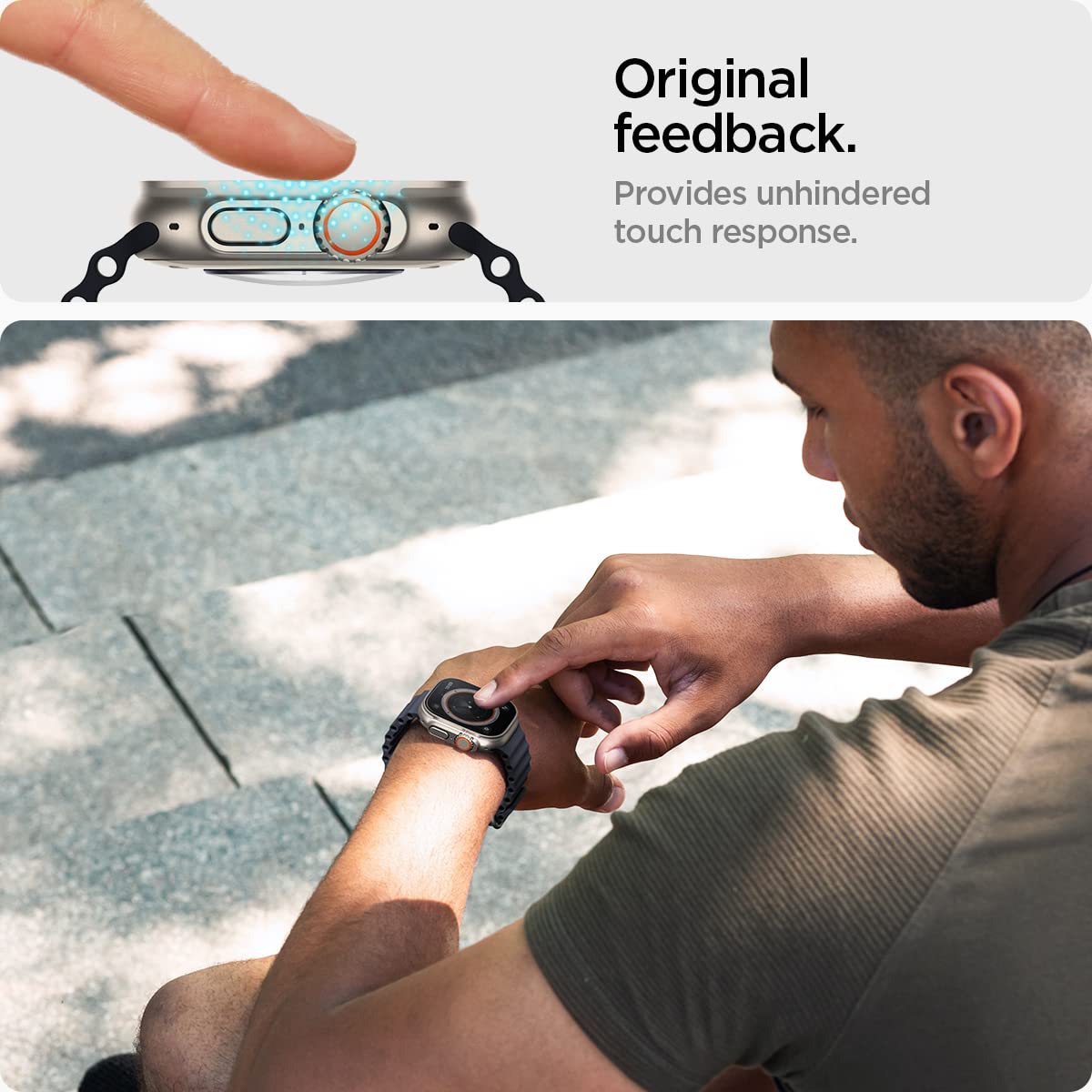 Spigen EZ Fit Tempered Glass Screen Protector for Apple Watch Ultra 3, Apple Watch Ultra 2, Apple Watch Ultra (49mm) - 2 Pack