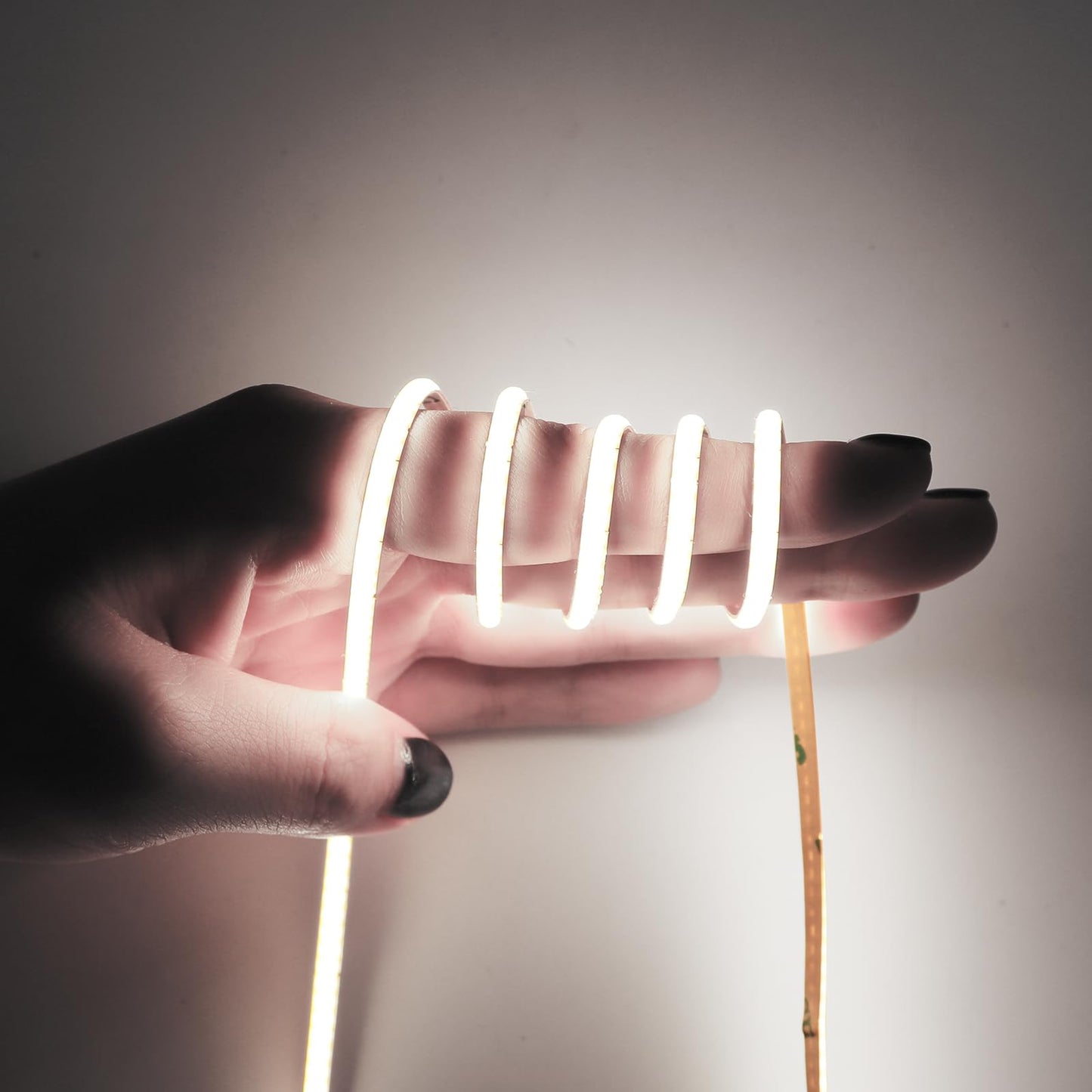3mm COB Strip Light, DC 12V Cold White 16.4ft Flexible Cuttable Ultra-Thin LED Tape CRI>90 Uniform Dotless 400LEDs/M LED Light for Christmas Bedroom Home Kitchen Cabinet Decor (NO Power Supply)