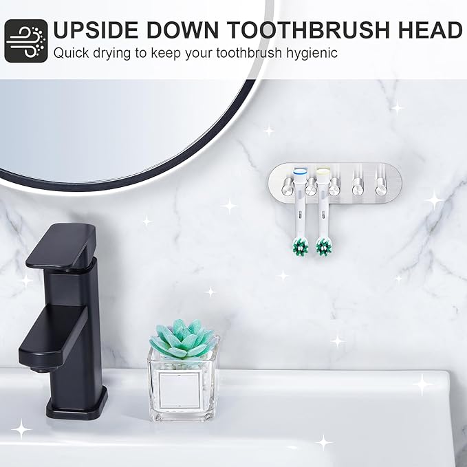 Electric Toothbrush Head Holder, Toothbrush Holders Wall Mounted, Adhesive