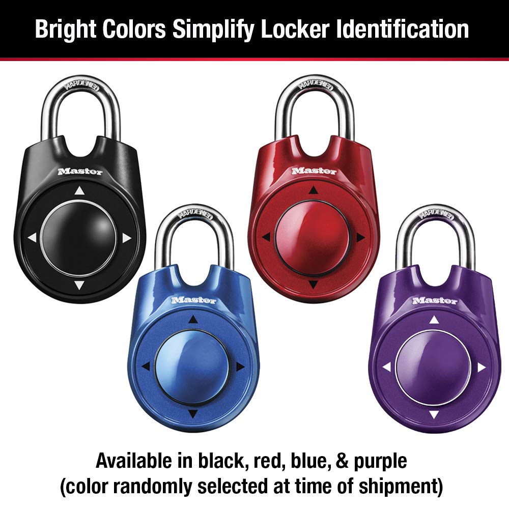 Master Lock Directional Combination Lock, Set Your Own Directional Lock, Combination Lock for Gym and School Lockers, 1500iD