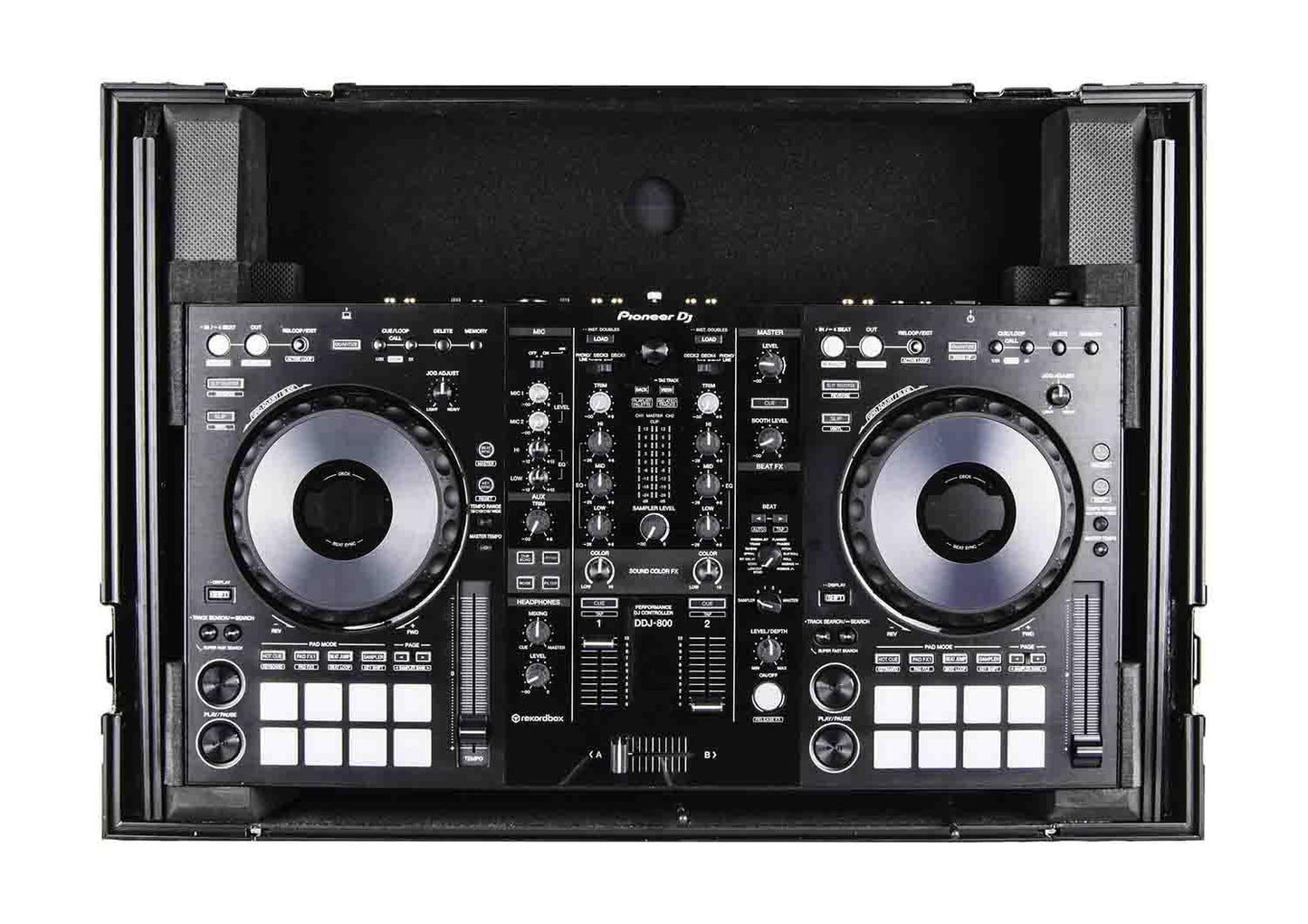 Odyssey FZGSPIDDJ8001BL Black Label Glide Style Controller Case Compatible with Pioneer Ddj-800, 1U Rack Space