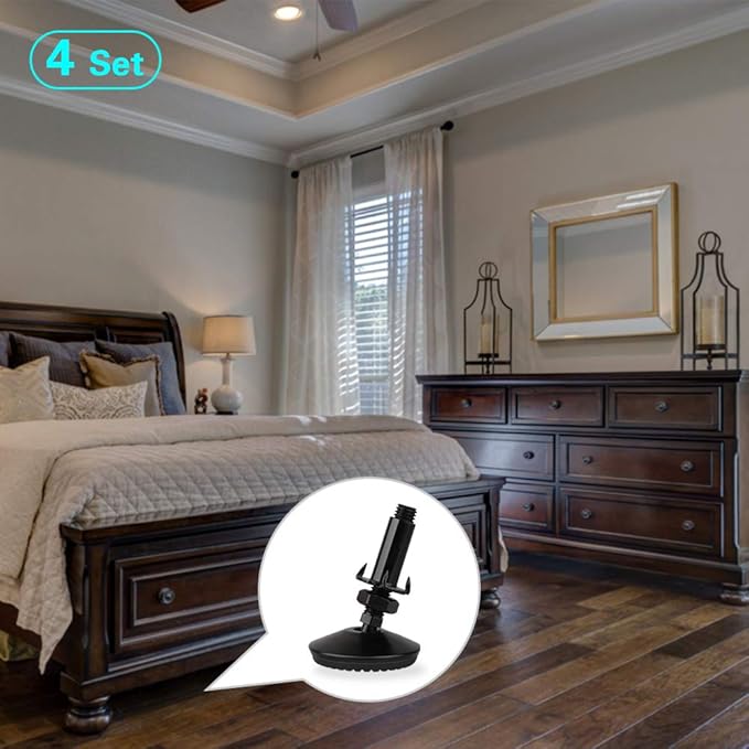4 Set M10 Swivel Adjustable Leveling Feet, Heavy Duty Height Adjuster Furniture
