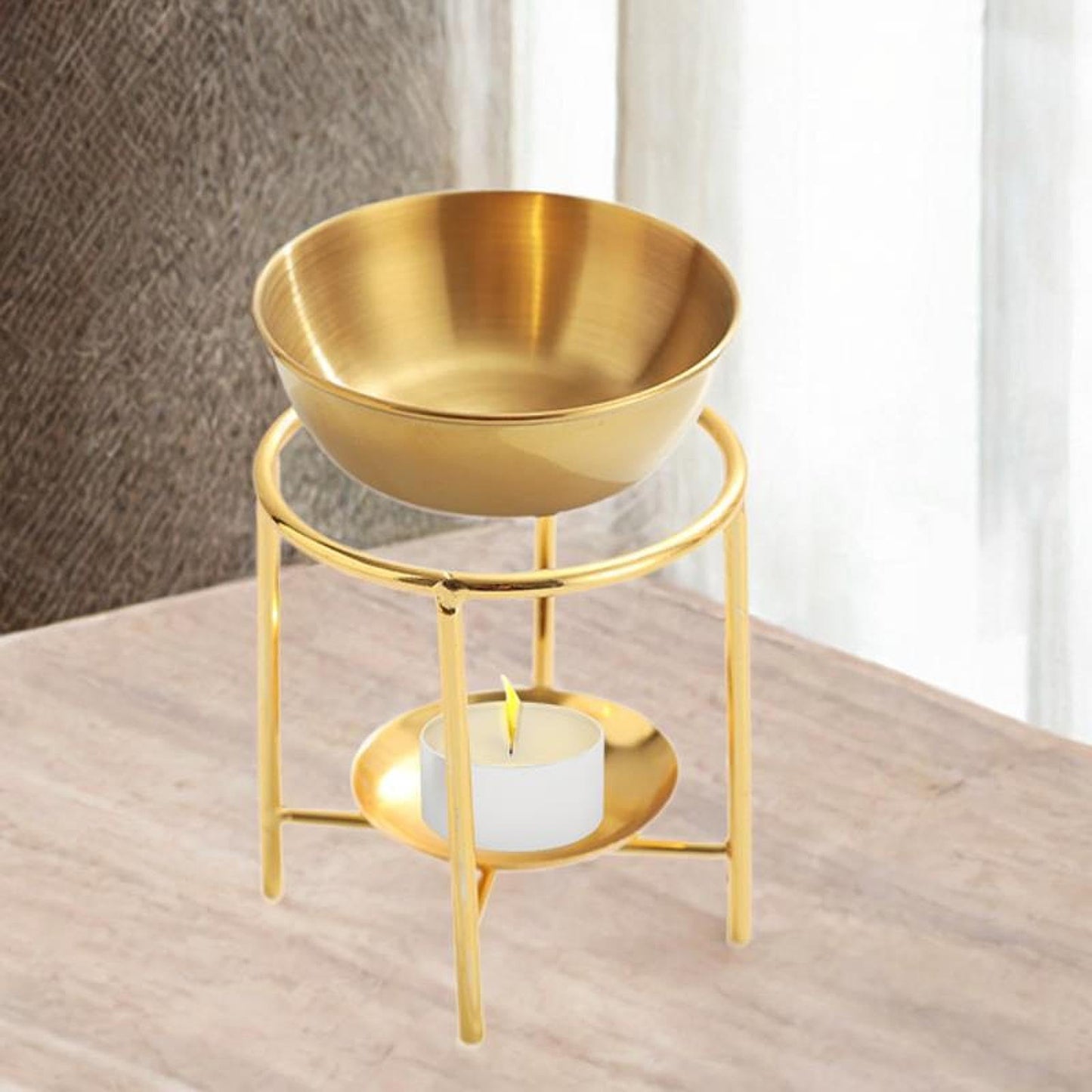 Qianly Essential Oil Burner Tealight Candle Holder Essential Oil Warmer Waxes Melt Burner for Home