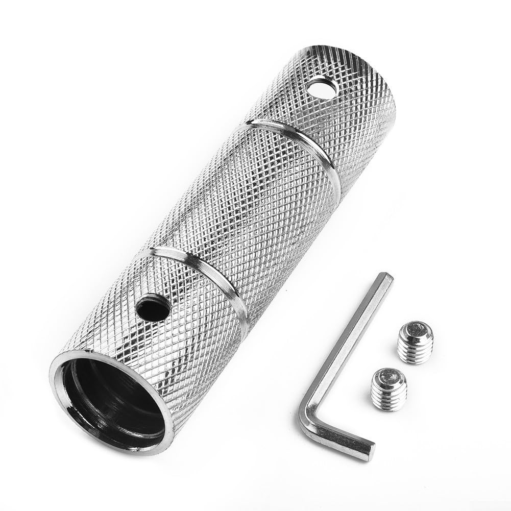 Dumbbell Bar Connector Standard 1 Inch Bar Extender Spinlock Dumbbell Adapter for Home Gym Steel Barbell Linker Fits 2.3-2.5cm Dumbbell Bar Two Fastening Screws Rounded