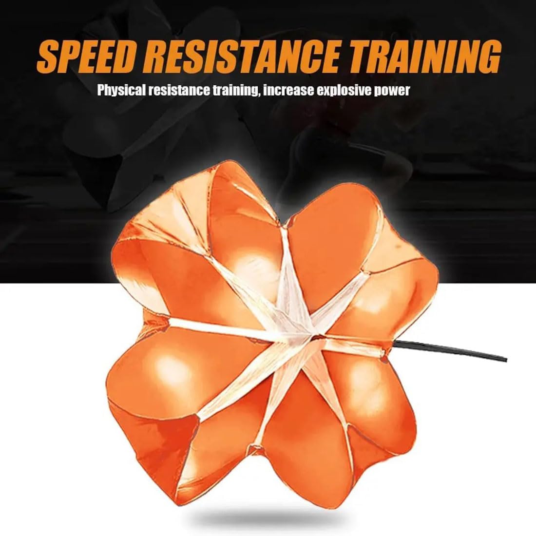 EastyGold Running Speed Chute Resistance Parachute 56 inch Powerchute Umbrella Training Sprint Power Soccer Trainer for Runner, Football, Soccer Drilling