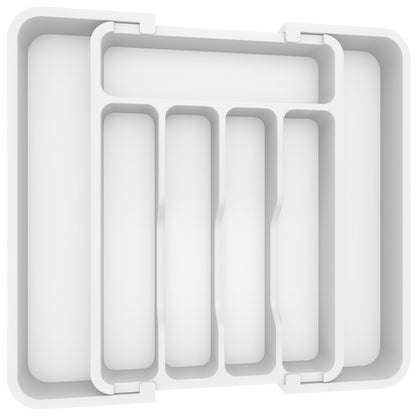 Lifewit Silverware Drawer Organizer, Expandable Utensil Tray for Kitchen, BPA Free Flatware and Cutlery Holder, Adjustable Plastic Storage for Spoons Forks Knives, 8.5"-14.1" x 12.1", Black