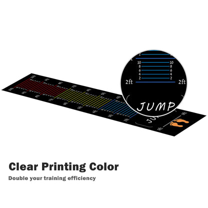 ASENVER Long Standing Jump Mat Non-Slip Broad Measurement Jumping Rope Pad Foldable Yoga Mat for Gym, Outdoor Exercise, Home Workout (Black, 11.5FT X 3FT)