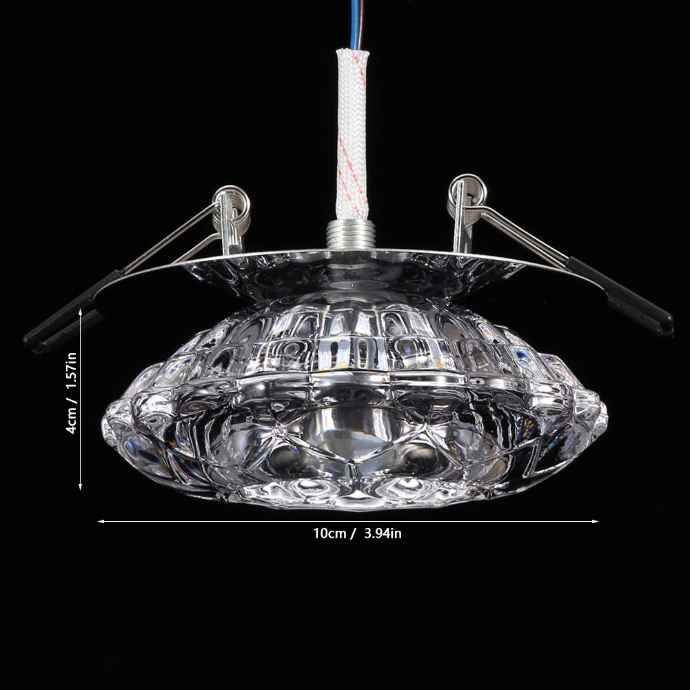 Haofy Ceiling Crystal Light Fixture, LED Recessed Lamp, Modern Chandelier Home Lighting Fixtures for Bathroom, Living Room, Porch, Kitchen, Bedroom, Hallway(Cold Light)