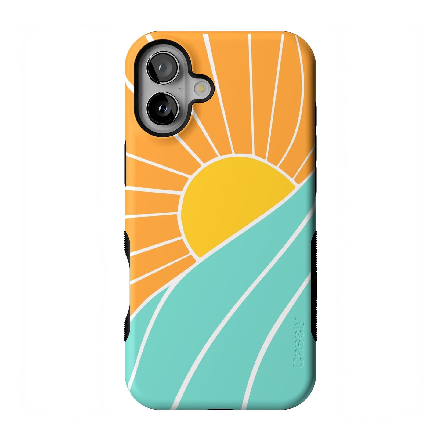Casely iPhone 16 Plus Case | Blue Stripes | Sunday Best | Compatible with MagSafe | Bold Protective Design