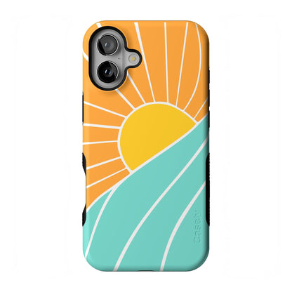 Casely iPhone 16 Plus Case | Blue Stripes | Sunday Best | Compatible with MagSafe | Bold Protective Design