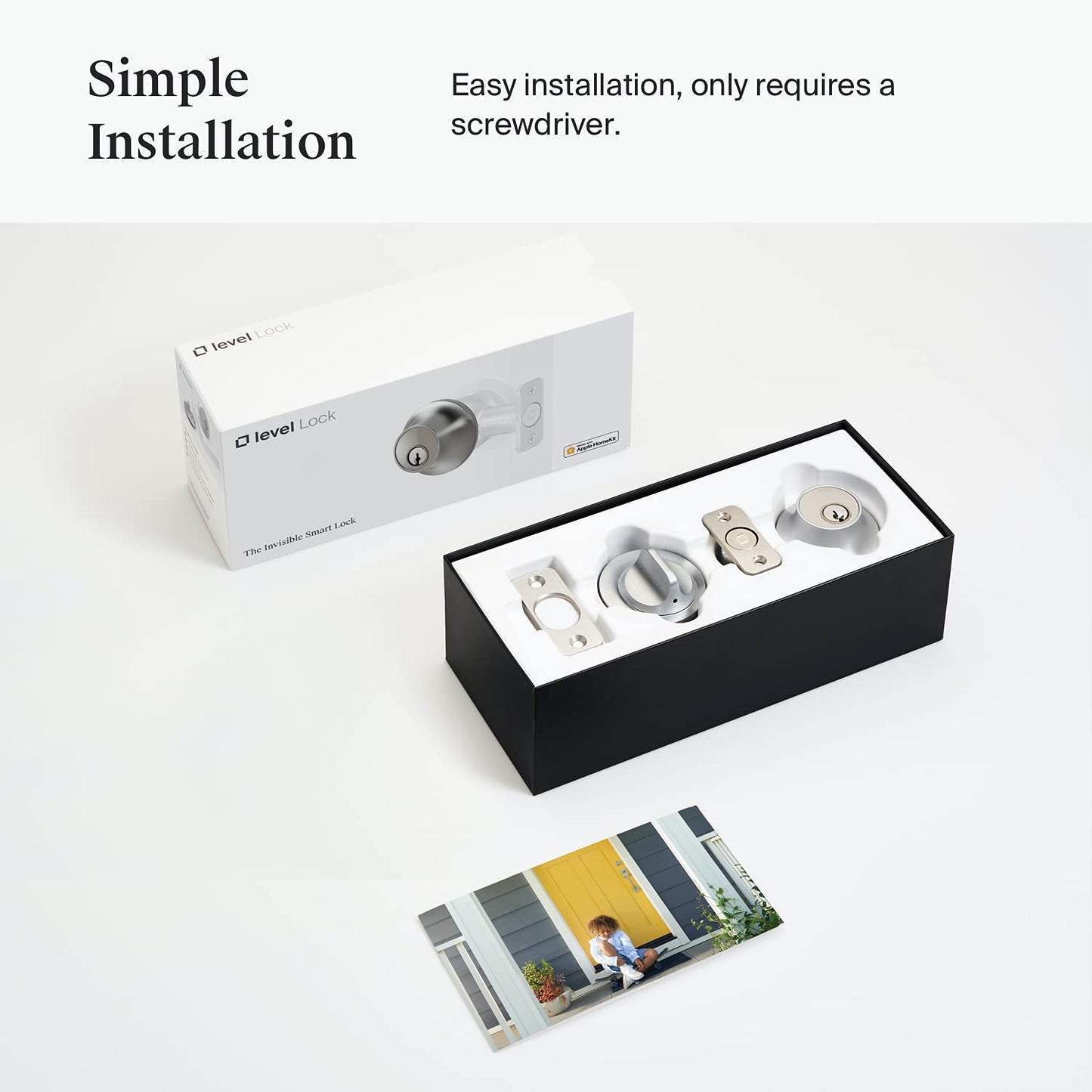 Level Bolt Smart Deadbolt - Make Your Lock Smart & Keep Your Existing Hardware and Keys - Keyless Entry via Level App (iOS & Android) - Works with Apple Home