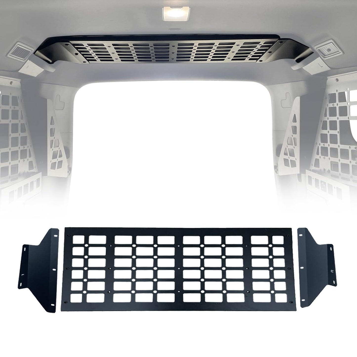 HIGH FLYING 2024 2025 2026 for Toyota Land Cruiser Prado LC250 Overhead Molle Roof Panels Shelf Storage Organizer Interior Rear Cargo Racks (Roof Shelf)