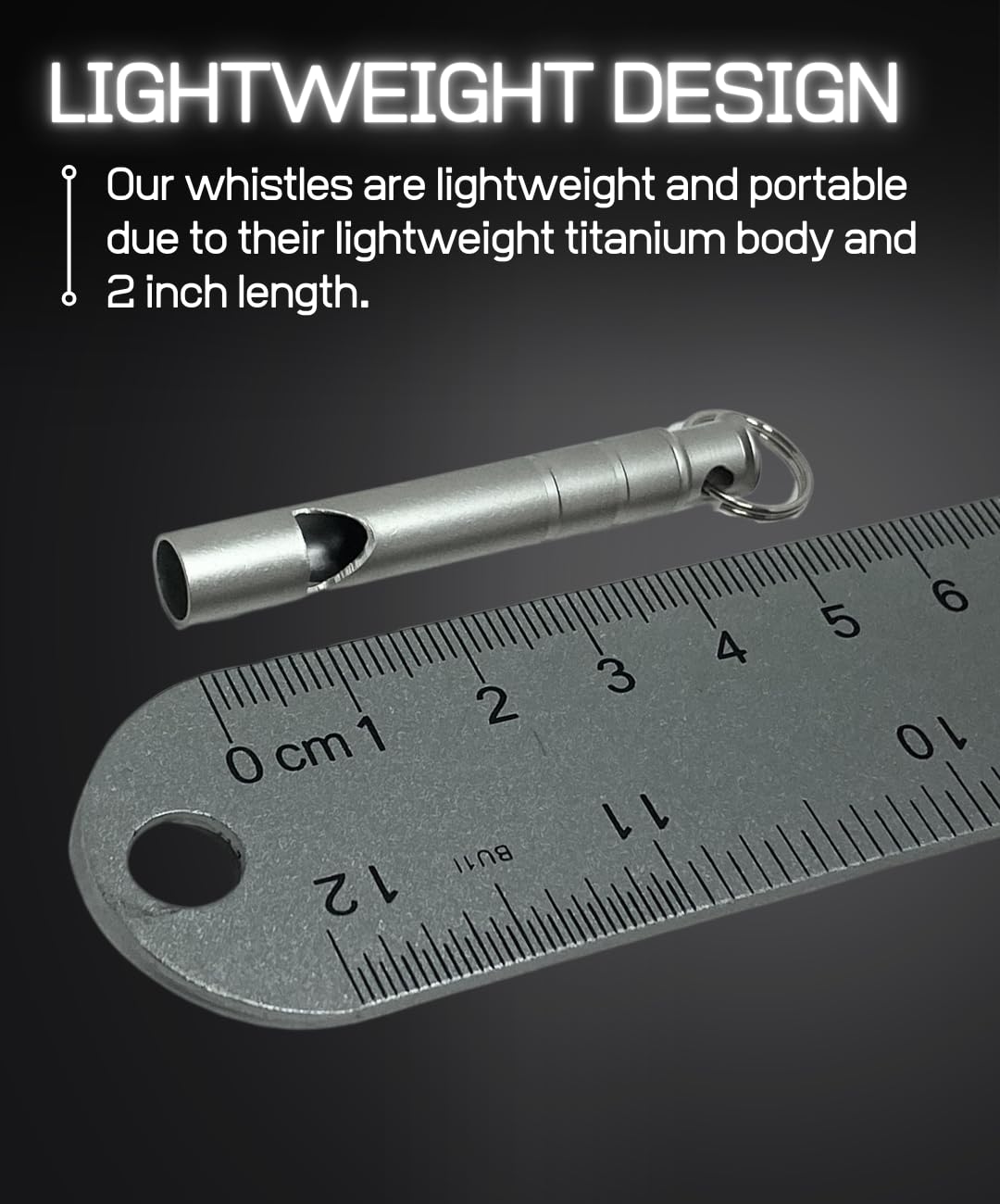 Titanium Whistle with Lanyard Emergency Safety, Titanium Gray, Set of 2, Weather Resistant, 125db Your Lifesaving Outdoor Essential, Perfect for Hiking, Pets, Sports, and Emergencies for Keychain