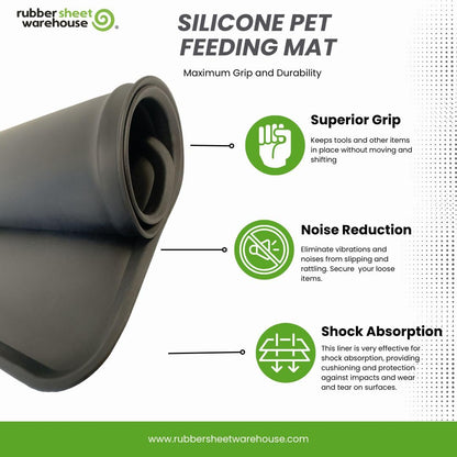 Multi-Purpose Silicone Rubber Mat, Non-Slip Surface, Indoor Outdoor Use, Easy Clean