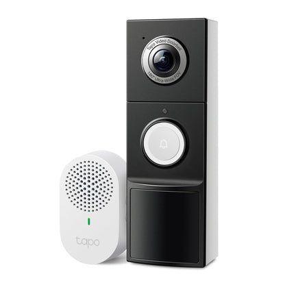 Tapo by TP-Link Smart Video Doorbell Camera Wireless with Chime, 2K with Full Color Night Vision & Spotlights, No Monthly Fee, Ring Call, 160° Ultra-Wide View, Free AI Detection, Local Storage,D210