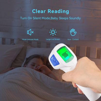 Berrcom Thermometer, 3 in 1 Contactless Infrared Fever Check Thermometer for Forehead, Ideal for Baby, Infant, Kids, and Adults, Batteries Not Included, JXB-178 (White)