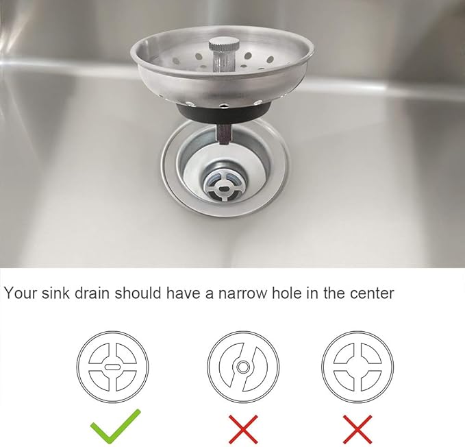 2 PCS Kitchen Sink Drain Strainer Replacement