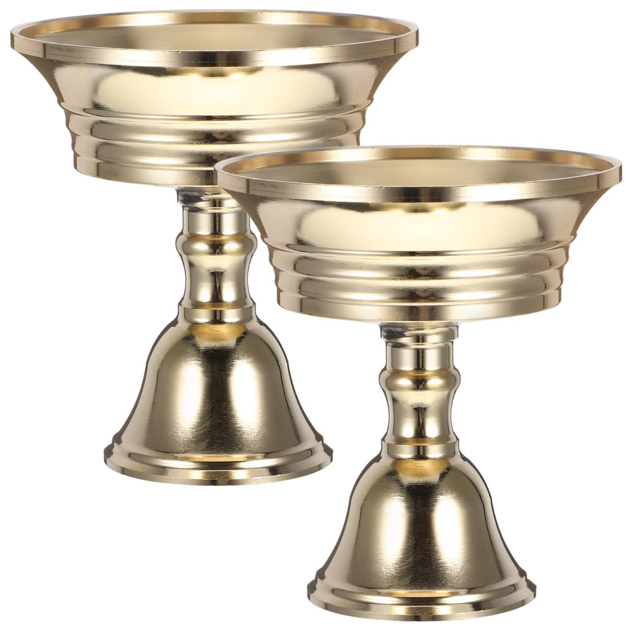 Tibetan Buddhist Supplies Temples: Oil Burner Ghee Lamp Butter Lamp Holder 2pcs Brass Tibetan Tealight Holder Golden Cup Oil Lamp Buddhist Altar Supplies for Home Temple Housewarming Gift
