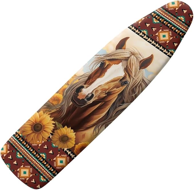 GLENLCWE Native American Horse Sunflower Ironing Board Cover