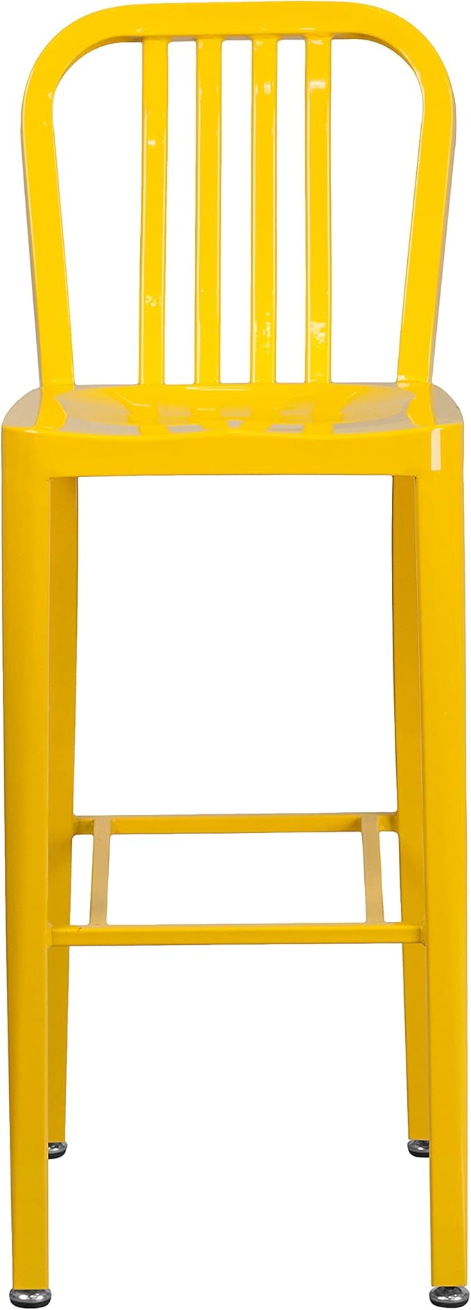 Flash Furniture Commercial Grade 30" High Yellow Metal Indoor-Outdoor Barstool