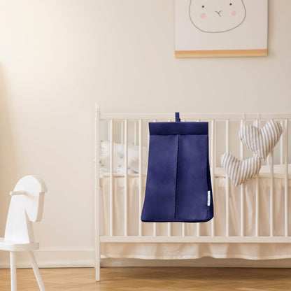 SPRINGSPIRIT Diaper Stacker Caddy Organizer Easy Access & Dustproof Portable Hand Free Diaper Holder for Adults or Nursery, Machine Washable Navy